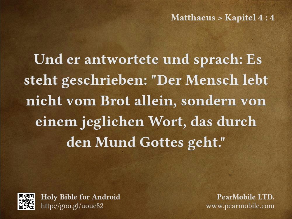Matthaeus, Kapitel 4:4